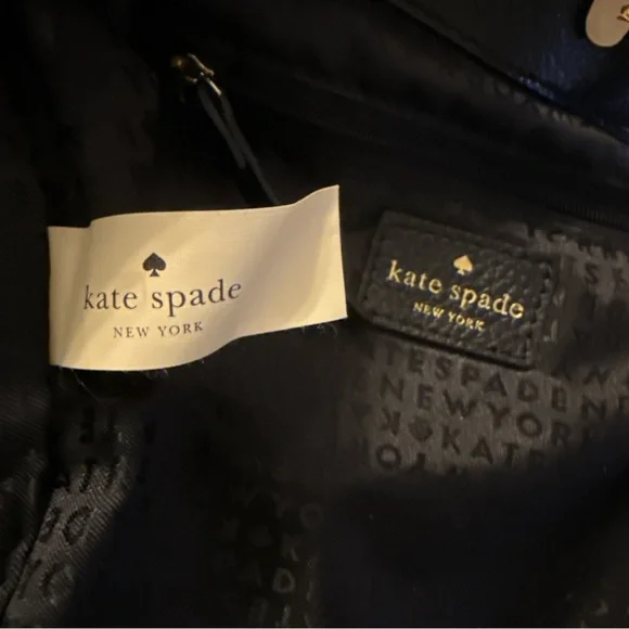 Kate Spade Black Pebbled Soft Leather Backpack Mulberry Street Breezy Small Bag - Picture 10 of 14